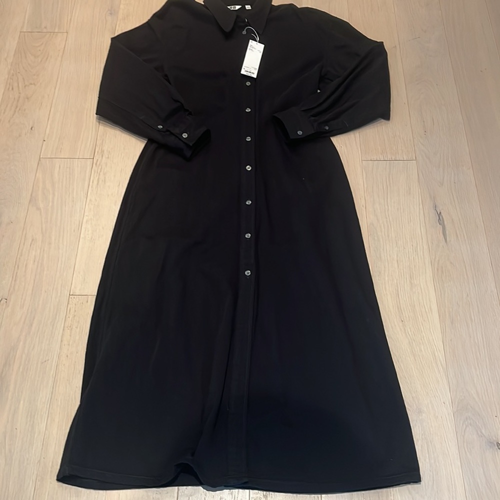 Uniqlo Black Lemaire Long Sleeve Dress